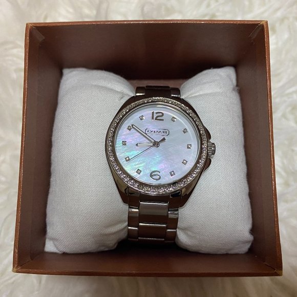 Coach Women's SilverStainless Diamond Watch - Picture 1 of 3